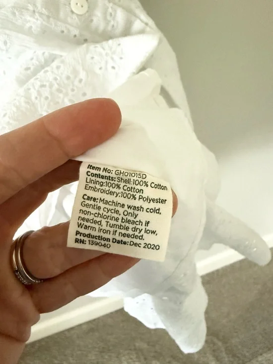 NWT Good Hart White Eyelet Montrose Mini Dress XXL Scalloped Hem Cotton Bridal - Picture 8 of 8